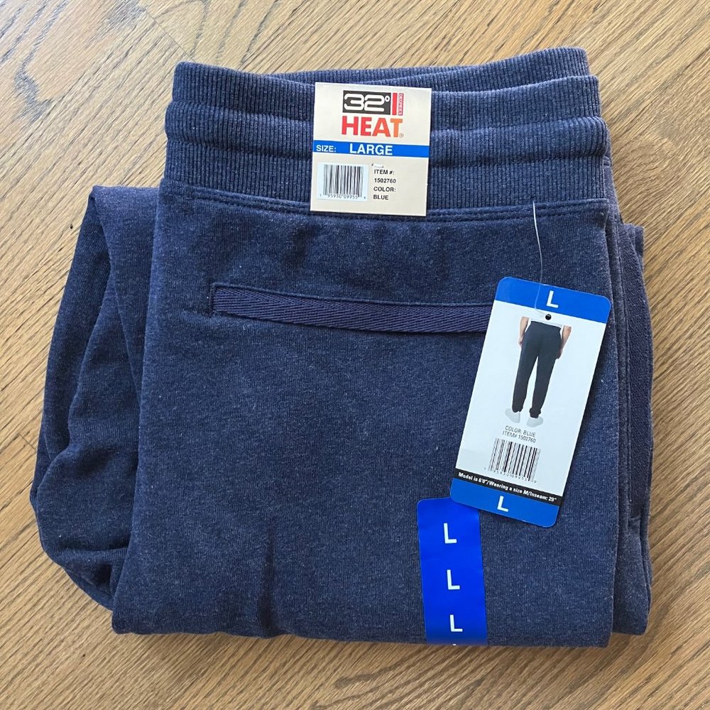 32 Degrees Men’s French Terry Jogger L NWT
